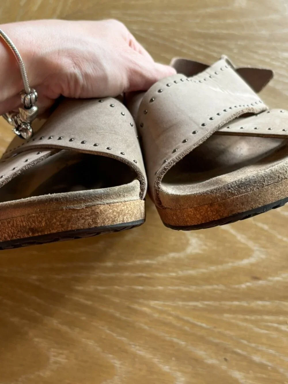 Birkenstock Samira Papillio Biscuit Rivets Nubuck Size 40 Narrow